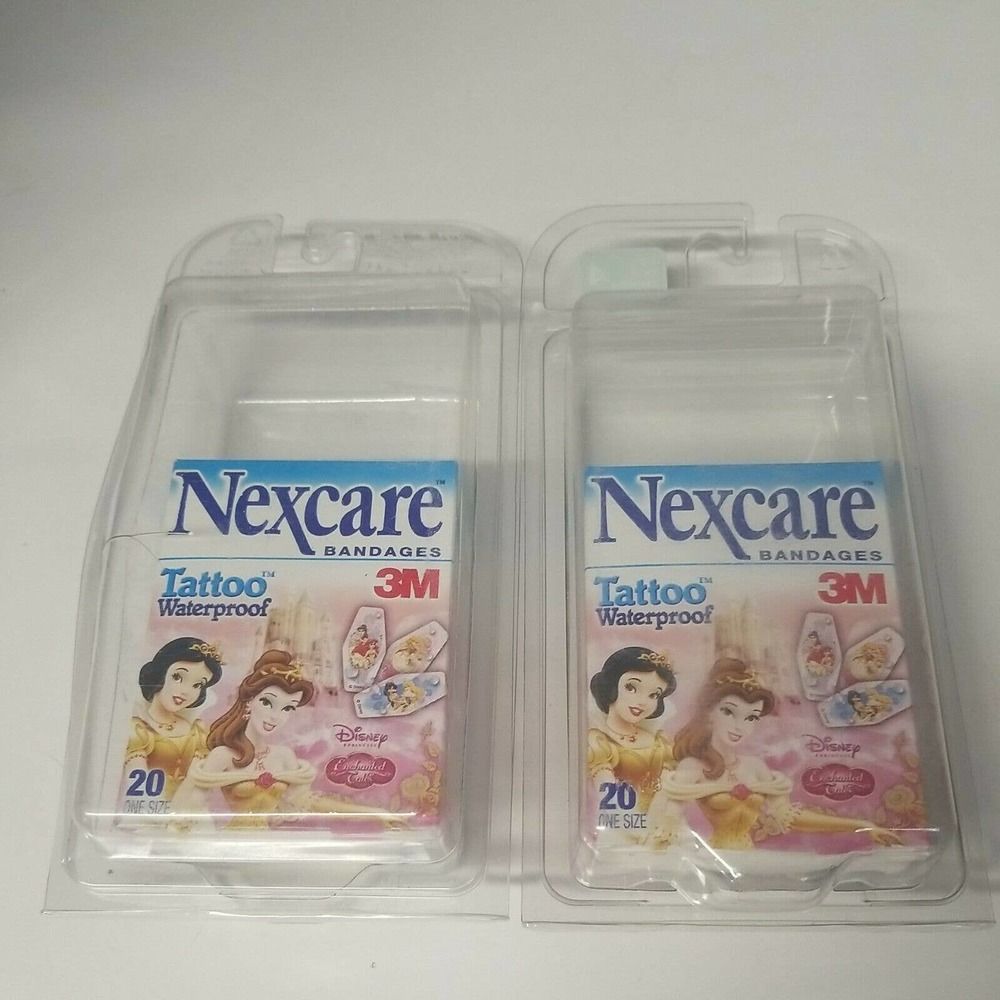 2007 Nexcare Disney Princesses Bandaids 2x Boxes of Bandaids Bandages Nexcare